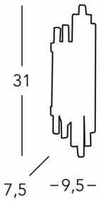 Kolarz 0342.62S.5 - Fali lámpa ONTARIO 2xE14/40W/230V 31 cm fényezett króm