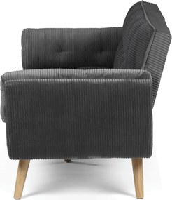Trojmístná rozkládací pohovka, šedá, manšestrová látka, ASB-C3470 GREY6