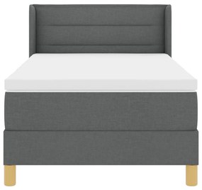 Ágykeret Mattal Sötétszürke, 90 x 190 cm, Textil