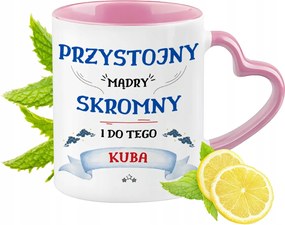 Kubai Bögre Rózsaszín Szív Alakú Füllel Kávé Ajándék