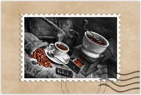 Poszterek 90x60 Fekete-fehér kávé fotó