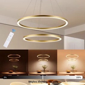 Brilagi - LED dimmelhető kábelre függesztett csillár PORTOFINO LED/98W/230V átm. 80 cm arany +távirányító