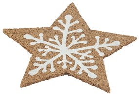 Altom Kork podtálka pod hrnek Winter star 10 x 10x 0,3 cm, 6 darabos szett
