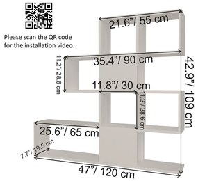 Regál Karci (fehér + antracit) . 1102225