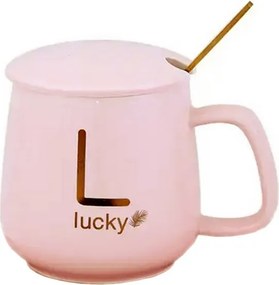 Lucky kerámia bögre szett elektromos melegítővel díszdobozban - pink