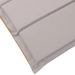 Napozók párnákkal 2 db Taupe Tömör akácfából