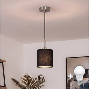 BRILAGI - NUBILA LED függeszték kábelen 1xE27/60W/230V Ø 14 cm fekete