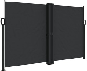 vidaXL fekete behúzható oldalsó napellenző 140 x 600 cm