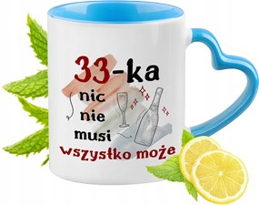 Születésnap 33 33 Kék Bögre Szív Alakú Füllel Ajándék