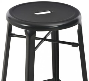 vidaXL 6 db fekete acél bárszék