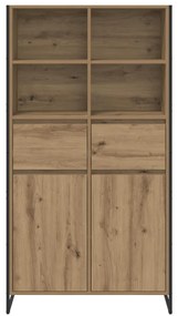 Széf fiókkal 2 pcs Művészi tölgy 81 x 36 x 150.5 cm Faanyag