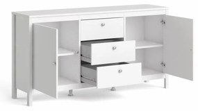 Tvilum Fehér tálalószekrény 3 fiókkal SALOMO
