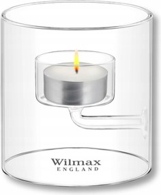 Üveg gyertyatartó 1 db Wilmax teamécseshez 9 cm
