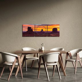 Kép - Emlékmű - völgy Arizonában (órával) (90x30 cm)
