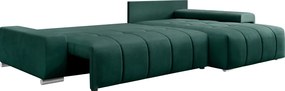 Univerzális ülőgarnitúra, smaragdzöld, VEZAN ROH