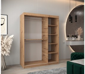 Ruhásszekrény 150 cm Toki 3 (artisan tölgy + artisan tölgy). 1065079
