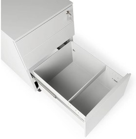 Fém konténer 40 x 50 x 61 cm - 3 fiók, szürke - ral 7035