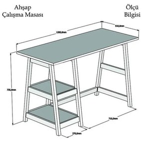 Íróasztal Perla - Walnut