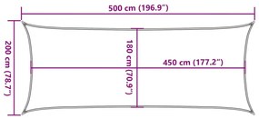 bézs HDPE napvitorla 160 g/m² 2 x 5 m