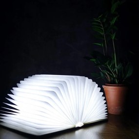 Natúr színű LED asztali lámpa textil búrával (magasság 2,5 cm) Booklight – Gingko