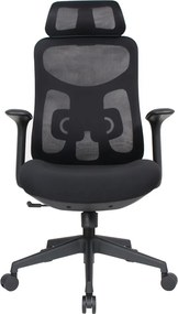 Irodai szék, fekete, teherbírás 150 kg, SULIVAN