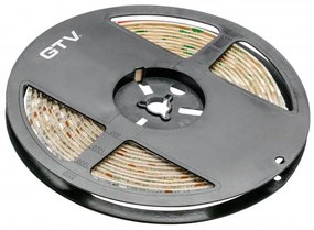 LED szalag 5050, 300 LED/5 fm, meleg fehér, 15W/fm, 72W/5fm , 10mm , 5fm/tekercs, 12V, IP65, 850lm/m