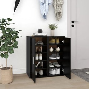 2 db fekete forgácslap cipősszekrény 32 x 35 x 70 cm