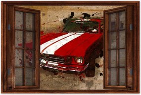 Poszter 60x40 Piros Ford Mustang Usa