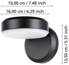 Eglo 900673 - LED Kültéri fali lámpa FORNACI LED/10,8/230V IP54