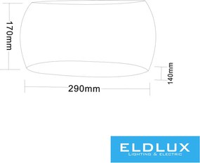 UNIVERSO Gipsz fali lámpa 1xR7S 290x170x140mm IP20 fehér