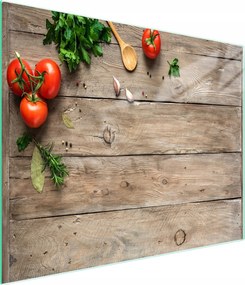 Üveg Vágódeszka 52x30 Fa Edzett Üveg