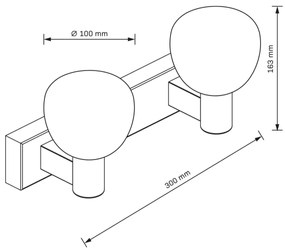 Fürdőszobai fali lámpa POLA 2xG9/5W/230V IP44 fekete/átlátszó