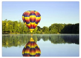 Hőlégballon a tónál képe (70x50 cm)