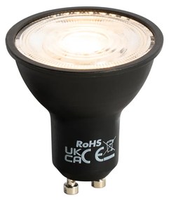 5 db GU10 LED lámpa fekete 7W 610 lm 3000K