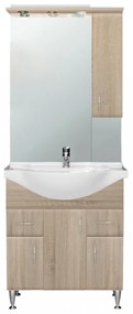 Bianca Plus 75 komplett fürdőszobabútor, sonoma tölgy színben, jobbos nyitási irány