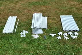 Kerti sátor ablakokkal és zárható falakkal 3×6 m zöld