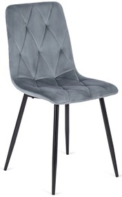 Étkezőgarnitúra 4 db. Székkel. Bővíthető asztal CLARK 120-160 + 4 db. Szürke étkezőszék. ROBIN