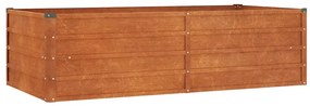 rozsda színű corten acél kerti magaságyás 160 x 80 x 45 cm