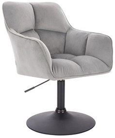 HR550N Acél modern velúr szék fekete lábbal