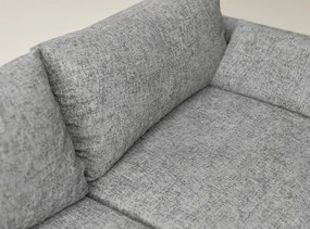 Szürke zsenília kinyitható-tárolóhelyes sarokkanapé (bal oldali-heverő résszel) Leon – Maison de Rêve