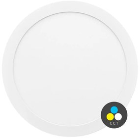 Ecolite Fehér süllyeszthető LED-panel, gömbölyű, 300mm, 30W, CCT