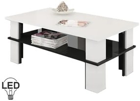 Dohányzóasztal Futura 2 (fehér + fényes fekete). 780010