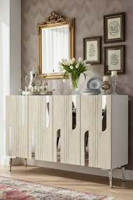 Nota 120 - White, Travertine, Silver