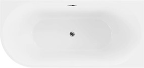Luxury Mia szabadon álló fürdökád akril   jobbos  160 x 75 cm, fehér,  leeresztö  króm - 52691607500P Térben álló kád