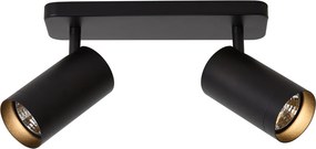 Modern mennyezeti lámpa fekete 2 fényforrású GU10 70mm - Jeana Luxe