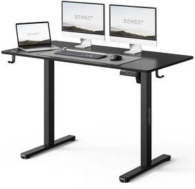 Állítható magasságú íróasztal Nojo Light 120 cm x 60 cm fekete