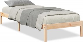 vidaXL tömör fenyőfa extra hosszú ágykeret matrac nélkül 100 x 210 cm
