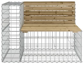 tömör impergnált fenyőfa gabion kerti pad 184x71x65,5 cm