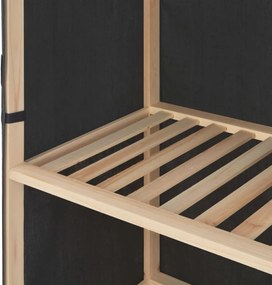 szürke szövet ruhásszekrény 110 x 40 x 170 cm