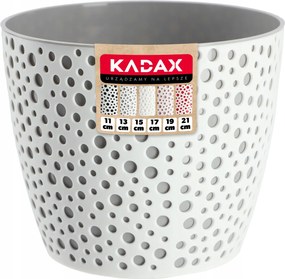 Virágtartó Fedő Kerek Virágágyás Műanyag 15 cm Szürke